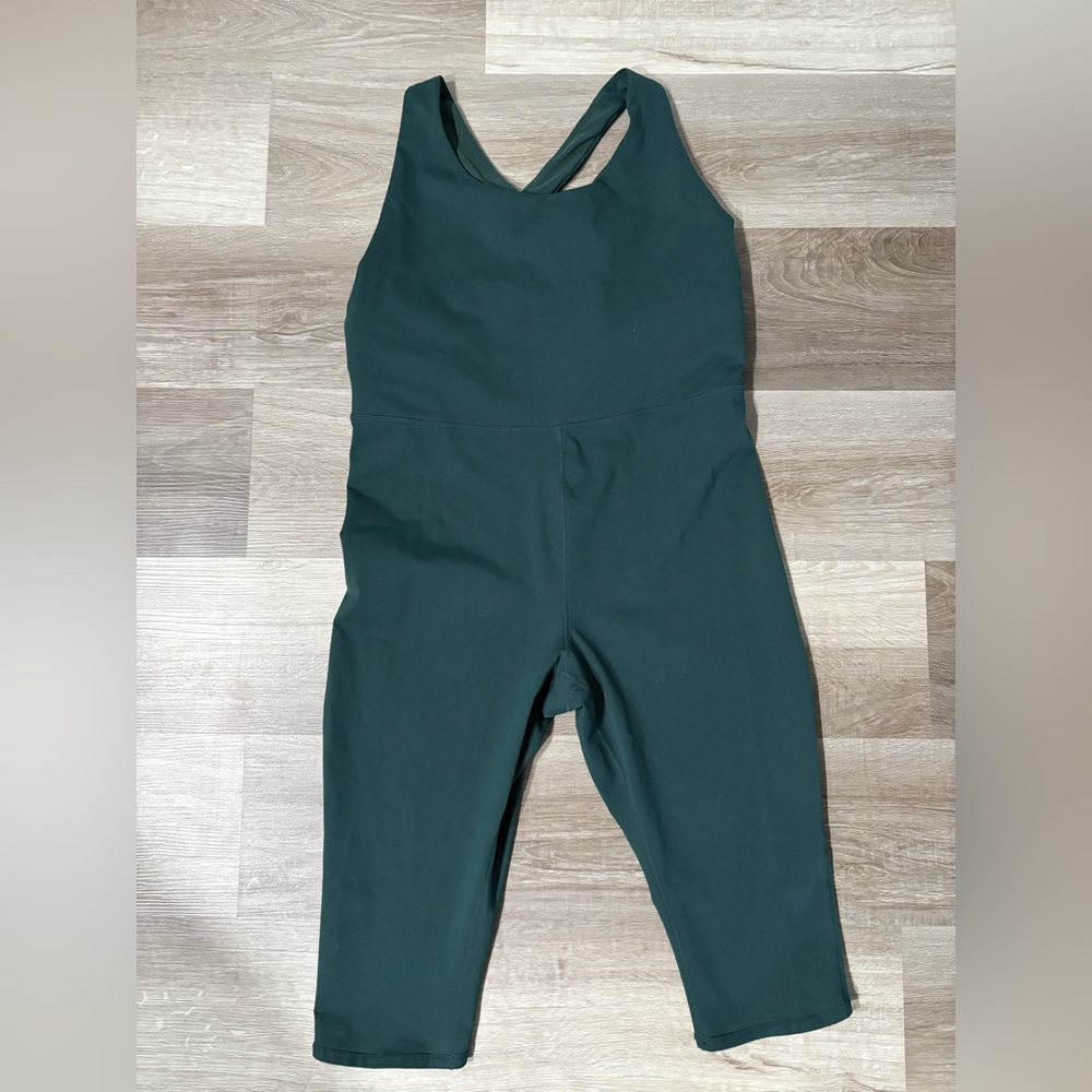 Fabletics Dark Green One-Piece Active Jumpsuit - image 1